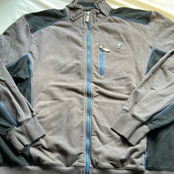 Y2K BMW Sweatshirt Full Zip Sweater Motorsports 2XL Employee Racing M3 - Picture 1 of 7